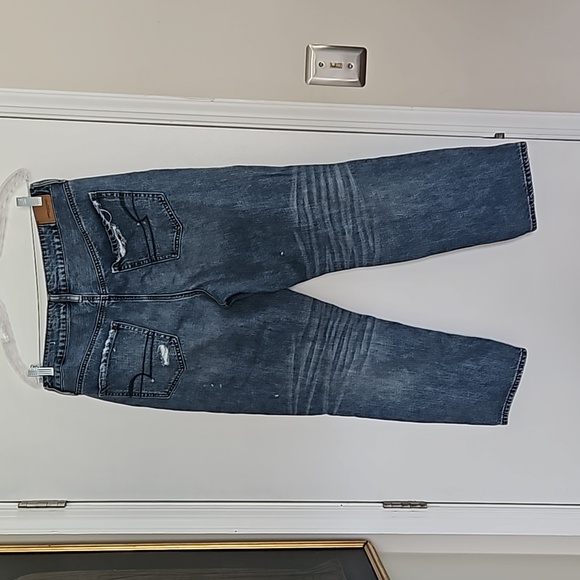 AEO Hi-Rise Tom Girl Jeans Size 14 Short - Picture 1 of 16